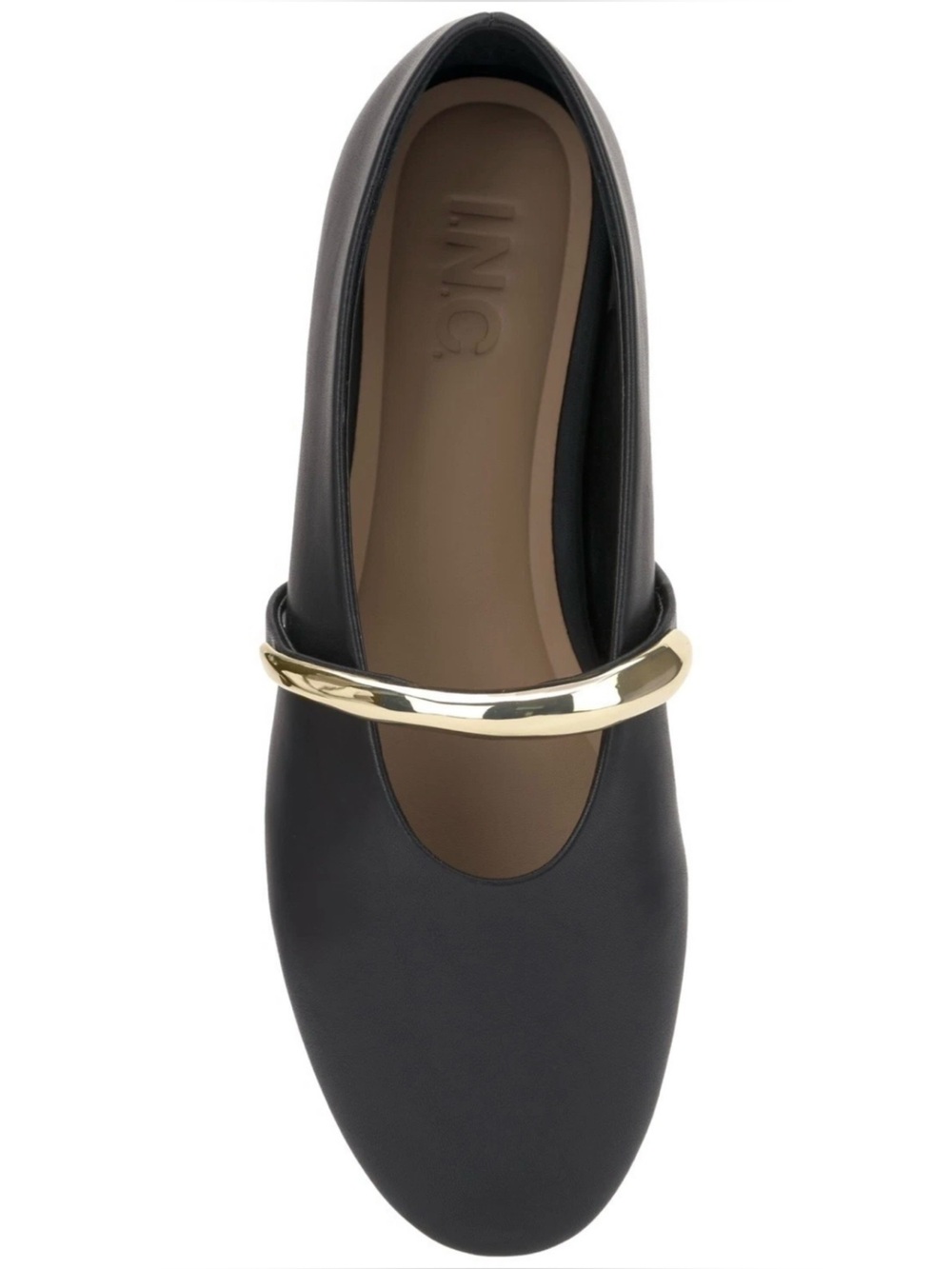 I.n.c. International Concepts Women's Rahmi Mary Jane Flats Black Smooth